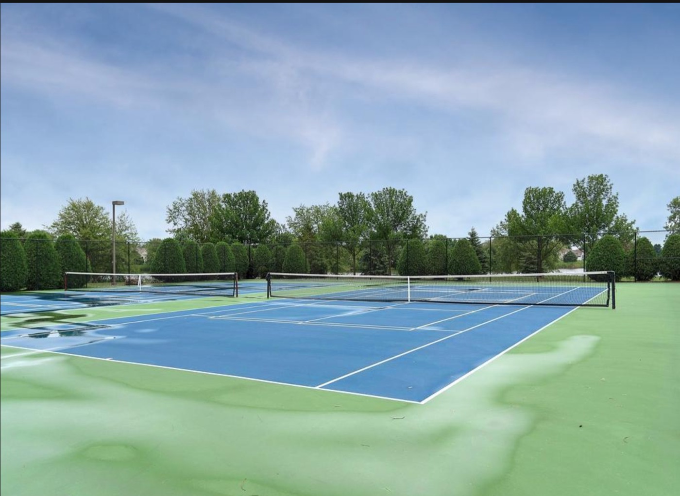 Community tennis courts